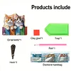 (US Only)Cat Theme DIY Diamond Painting Art Hooks Home Decor Craft Kit for Wall Decor