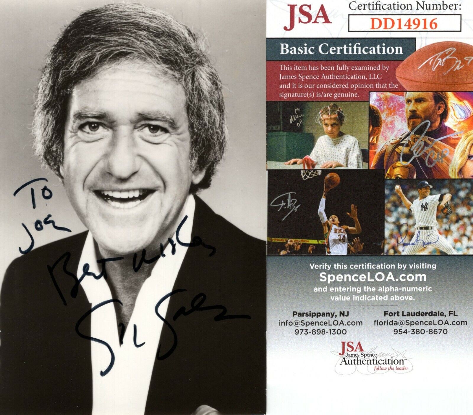 Soupy Sales Comedian Actor Hand Signed Autograph 3.5x5.5 Photo Poster painting with JSA COA