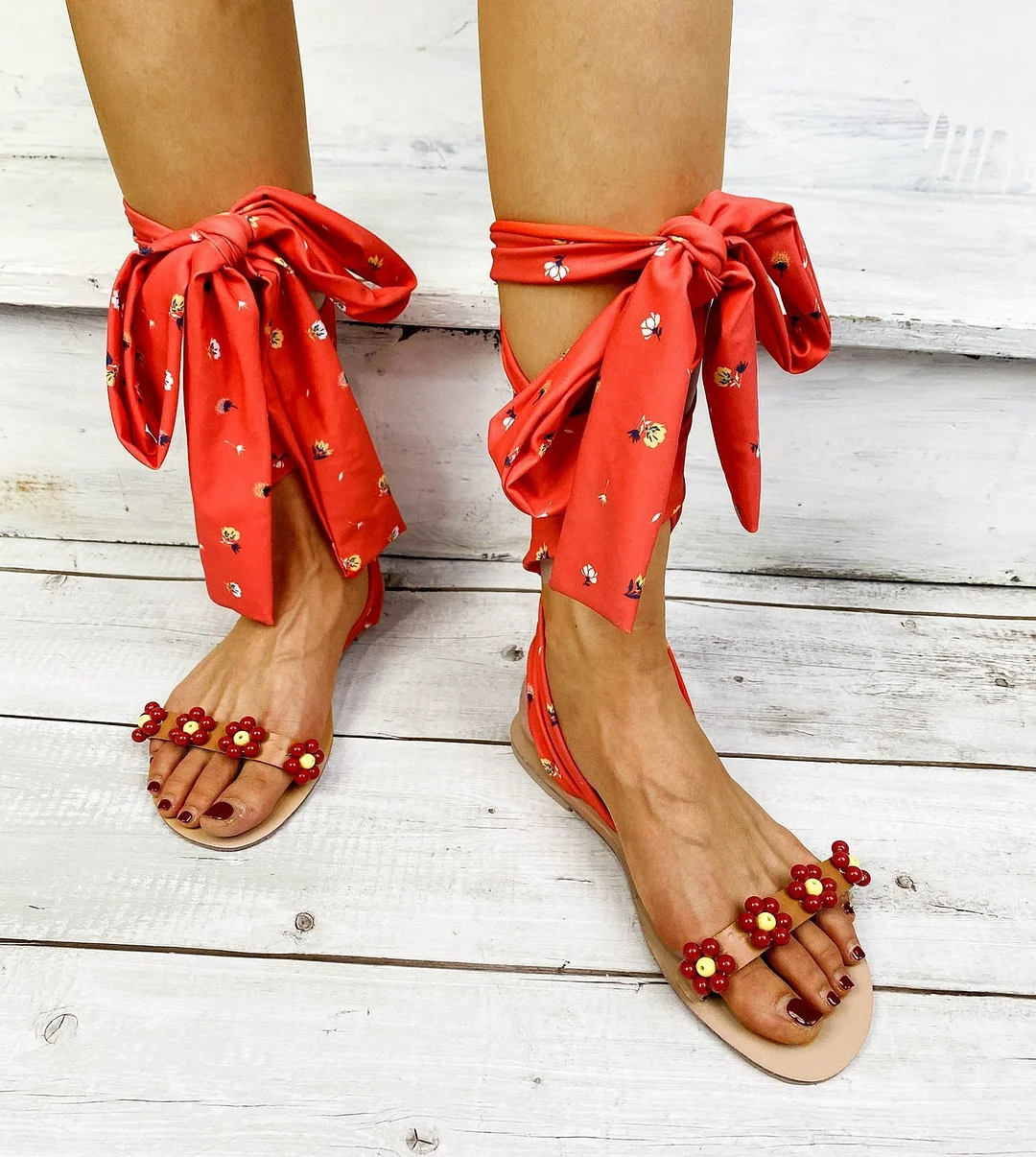Sunflower Bandage Flat Sandals