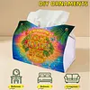 DIY Diamond Art Tissue Box Holder Best Mom PULeather Diamond Art Desktop Organizer Resin Rhinestone Storage Organizers Gem Art Home Office Decor Craft Gift for Women