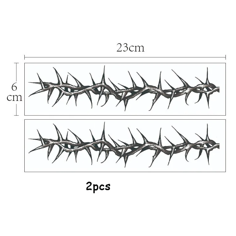 Waterproof Temporary Tattoo Sticker Triangle Line band Fake Tatto Personality Flash Tatoo Waist Arm Foot Tato for Girl Women Men