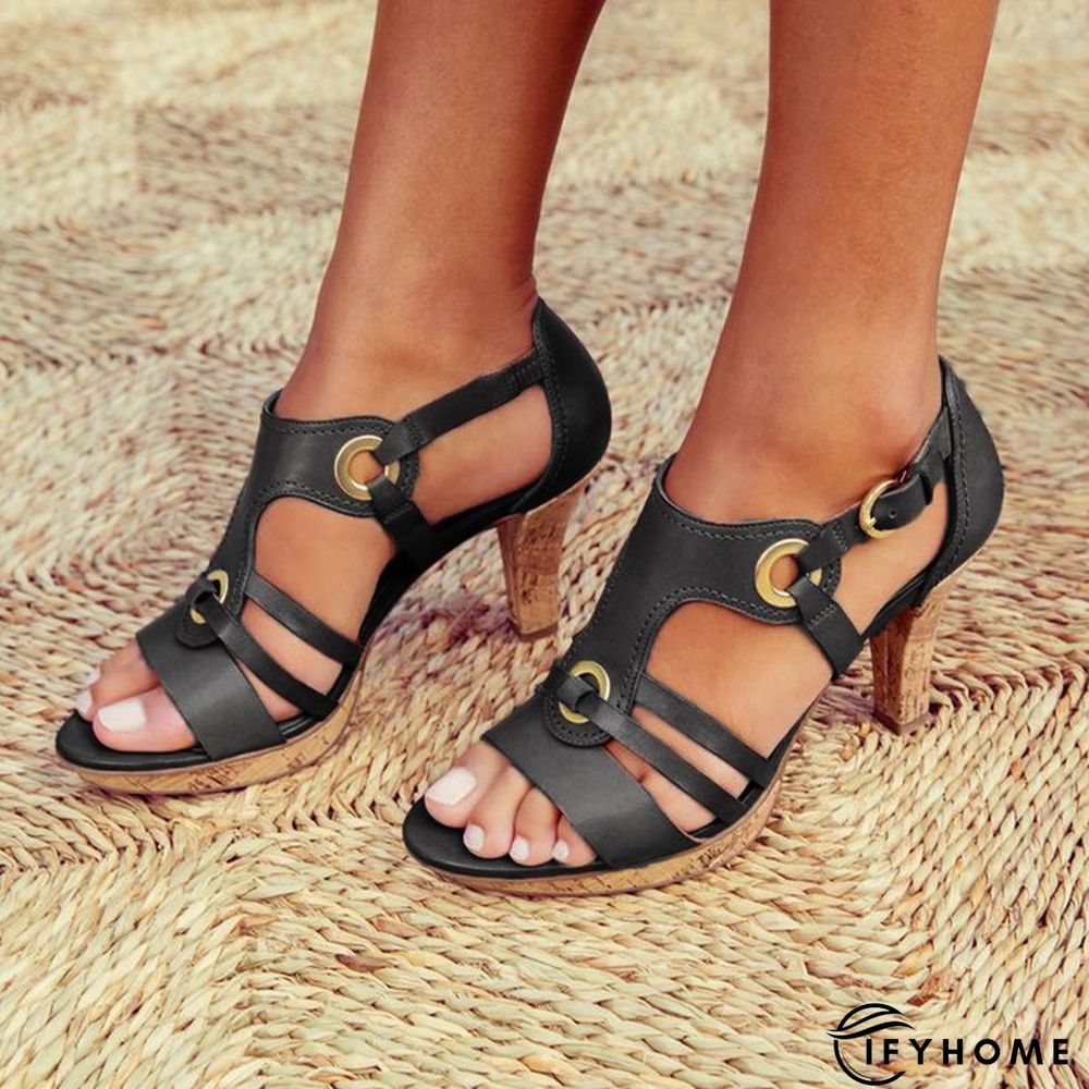 Women Summer New Style Elegant Buckle Strap Sandals | IFYHOME