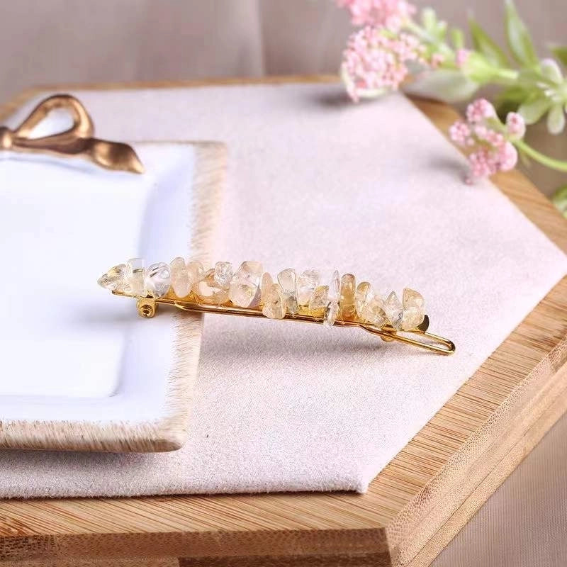 Women’s Retro Geometric Natural Crystal Hair Clip