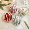 8CM Christmas's Tree Shimmer Foam Hanging Decor Ball