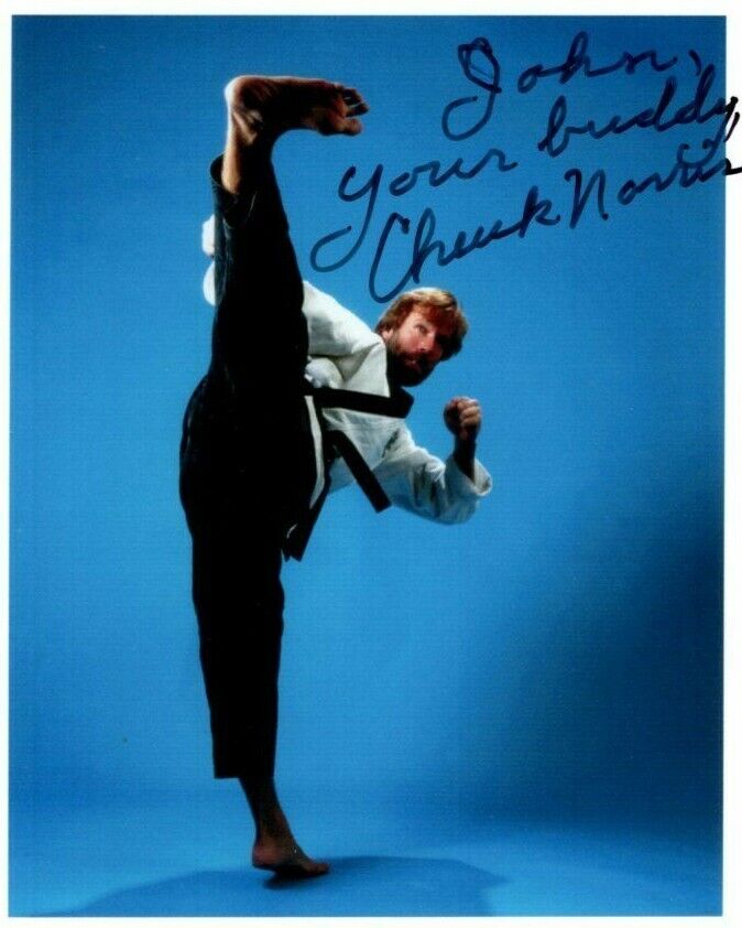 CHUCK NORRIS Autographed Signed Photo Poster paintinggraph - To John