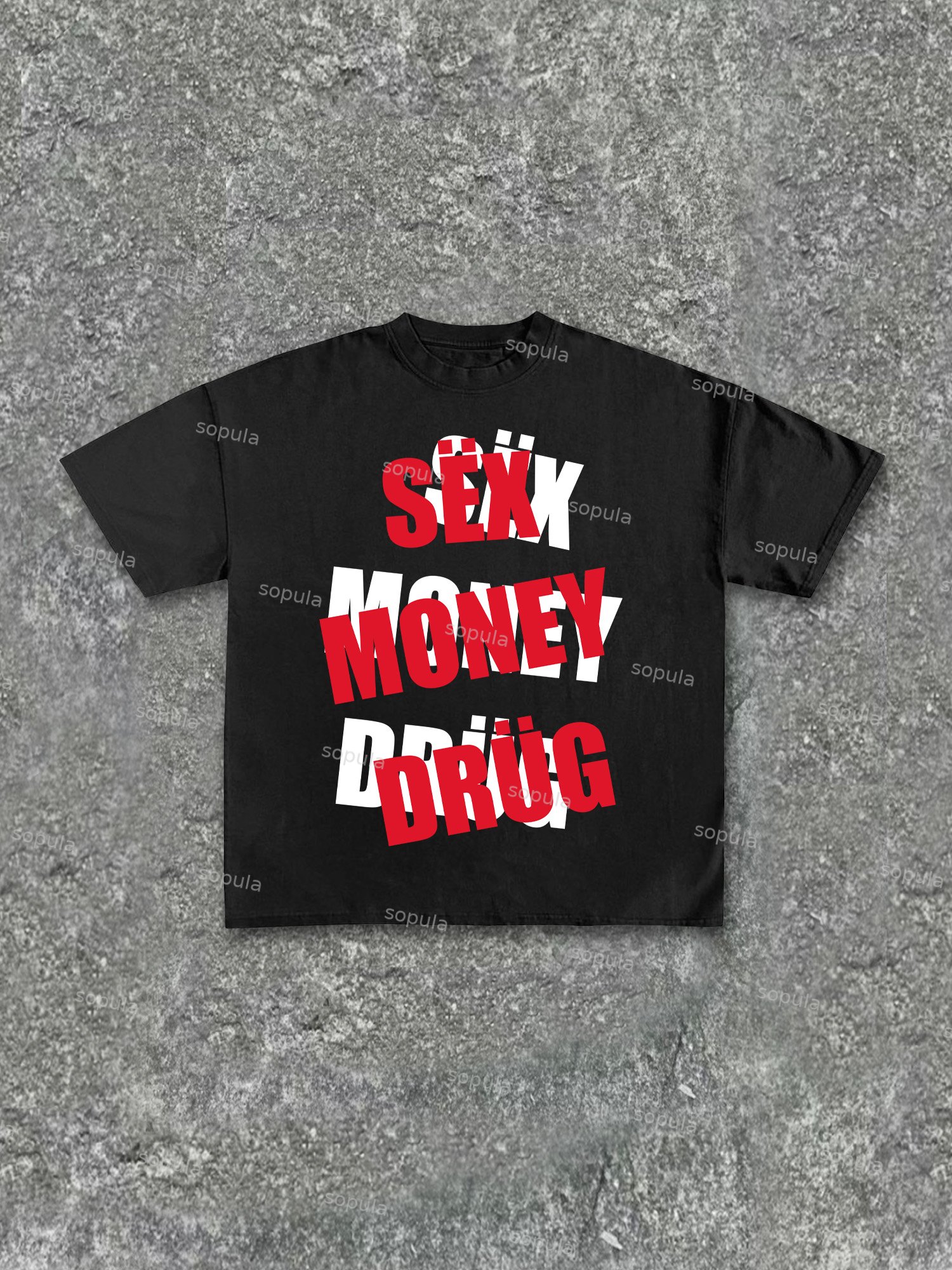 Sex Money Drug Cotton T-shirt - SOPULA