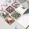 6Pcs Diamond Painting Flowers and Birds Greeting Card Set with Envelopes for Beginner Adult Holiday Gifts