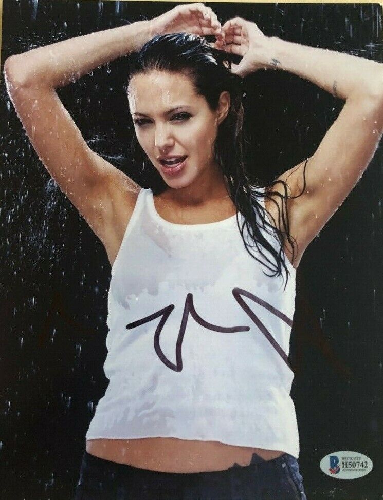 Angelina Jolie signed autographed 8x10 Photo Poster painting Tomb Raider Beckett COA