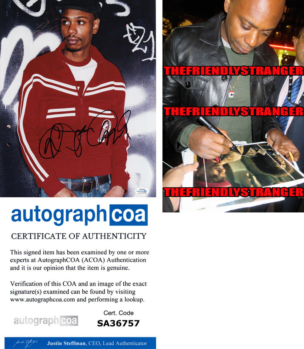 DAVE CHAPPELLE signed Autographed 11X14 Photo Poster painting g PROOF Chappelle's Show ACOA COA