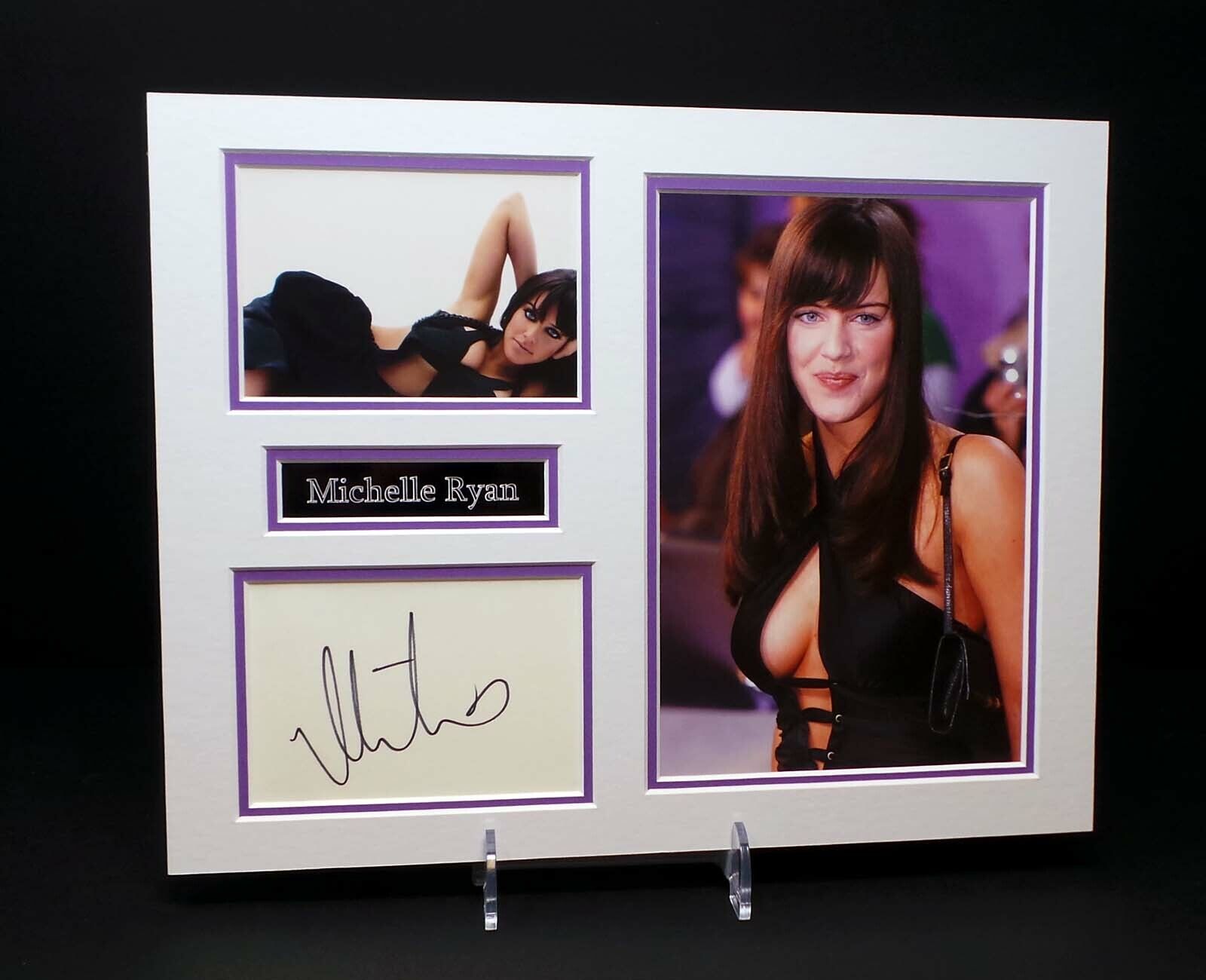 Michelle RYAN Signed Mounted Sexy Photo Poster painting Display AFTAL RD COA Dr Who Actress