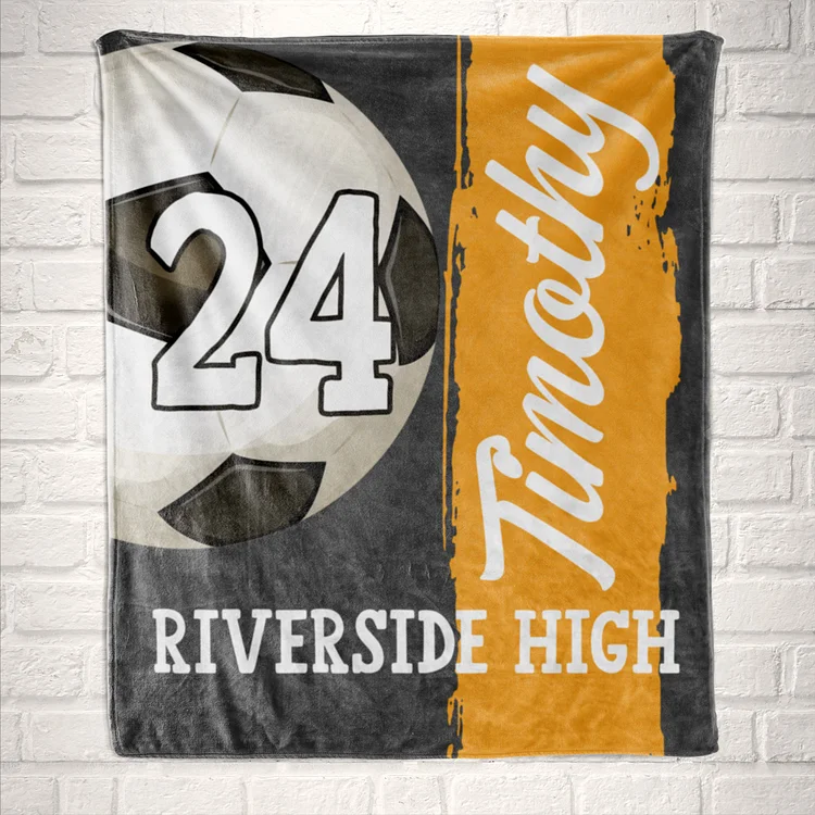 Personalized Soccer Blanket for Comfort & Unique| BKKid109