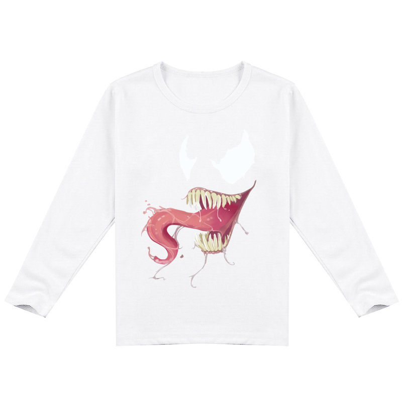 Mayoulove Venom Long Sleeve T-shirt for Boys - Cool Spider-man Anti-hero Print - Trendy and Stylish - Perfect for Kids and Teenagers who Love Marvel Comics and Superheroes-Mayoulove