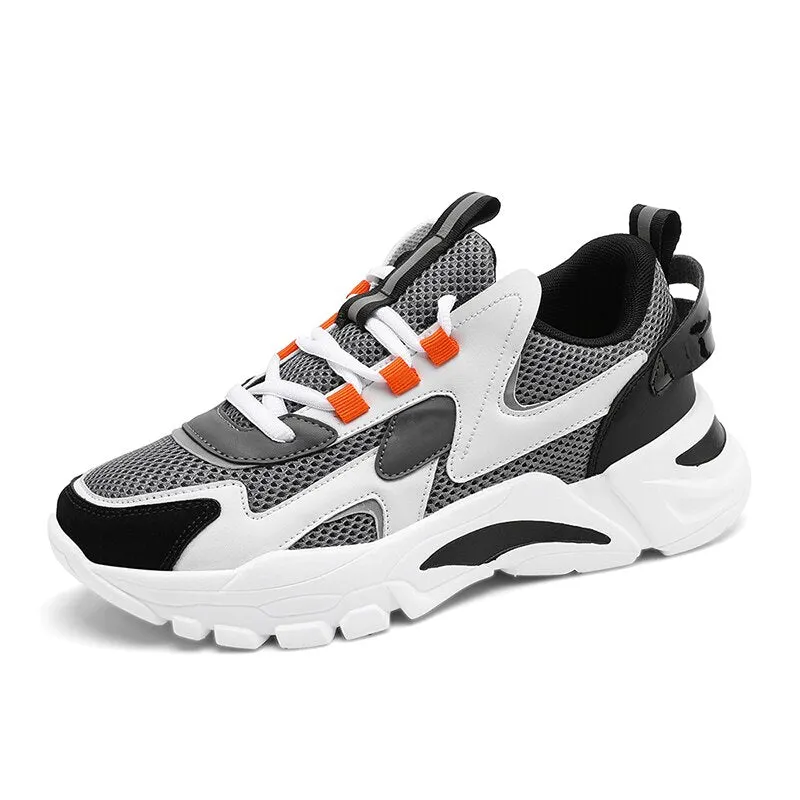 2022 Spring New Men Casual Shoes Outside Quality Lace-up Sneakers Soft Comfort Walking Zapatillas Hombre Fashion Mesh Breathable