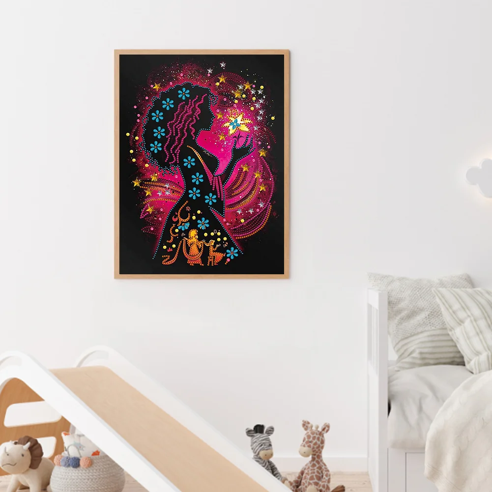 Special Shape Diamond Painting 30*40cm - Silhouette Princess