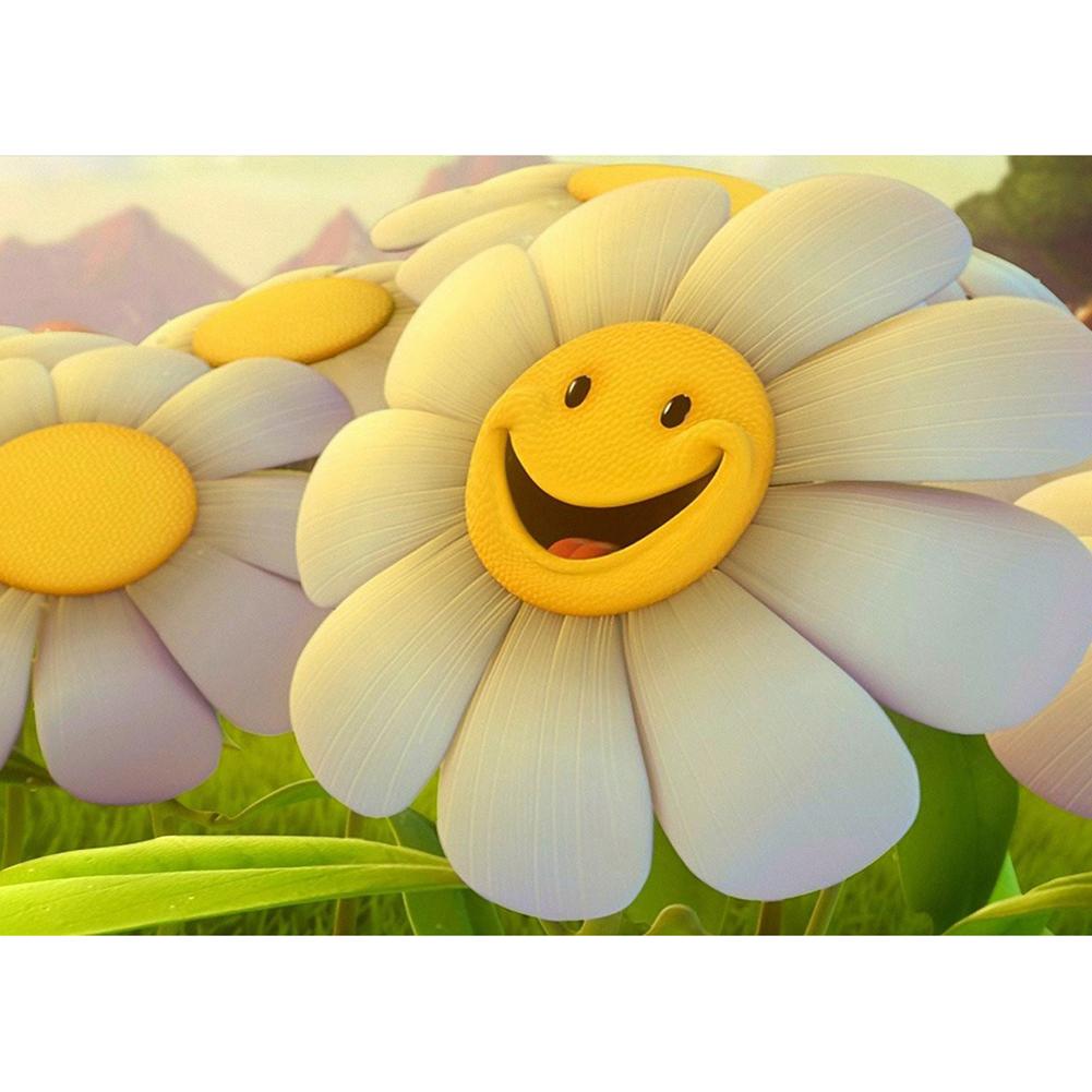 

Smile Flower - Round Drill Diamond Painting - 30x40cm, 501 Original