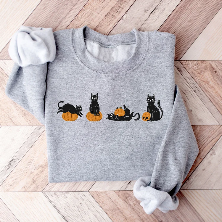 Halloween Cat Hoodie👻Crewneck