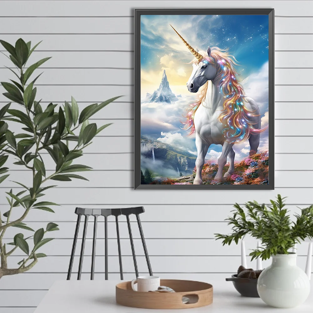 Full Round Diamond Painting 30*40cm - Fantasy Unicorn