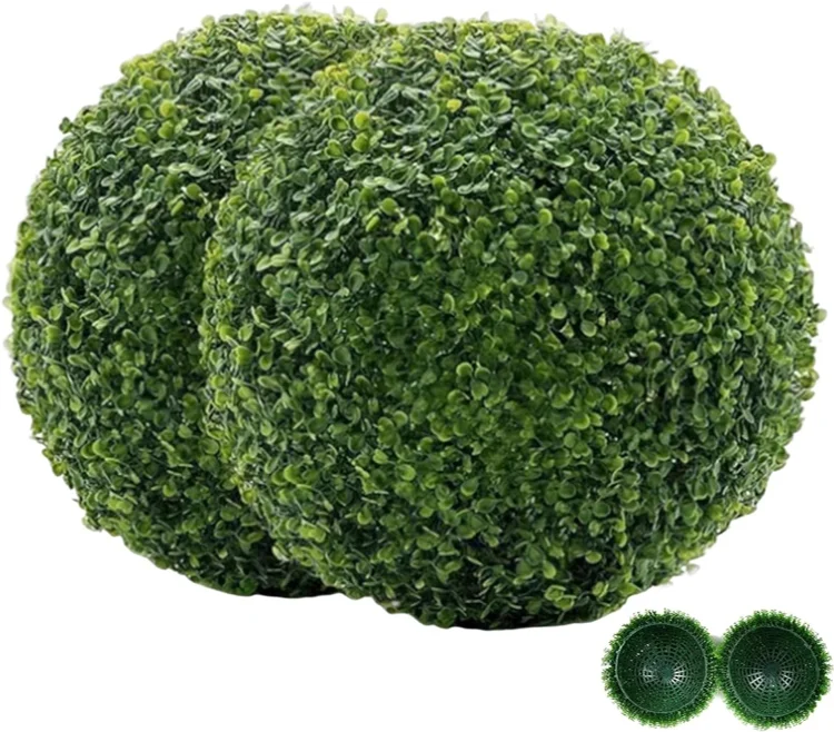 Simulated Boxwood Ball Green Round Garden Ball