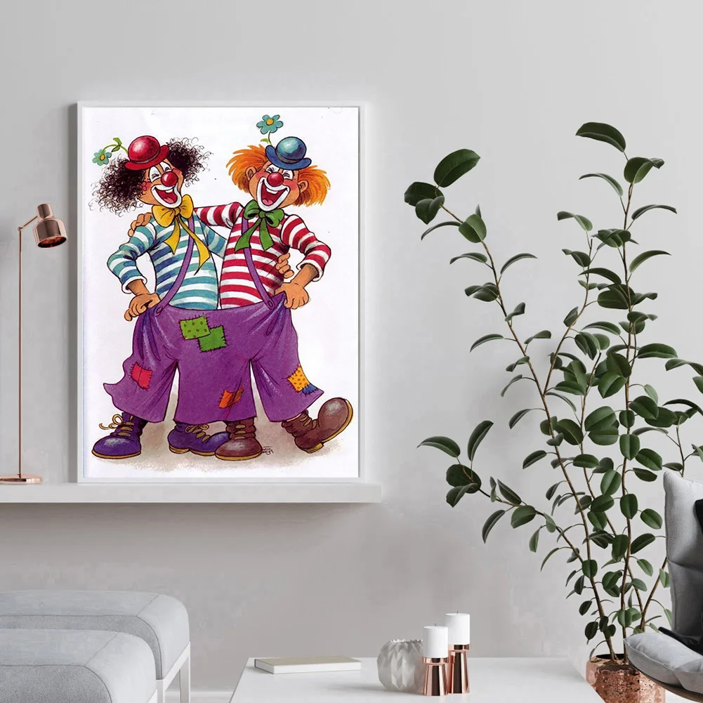 Diamond Painting - Full Round Drill - Clowns(30*40cm)