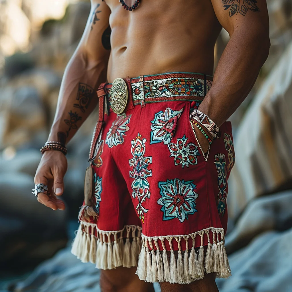 Bohemian Style Shorts Without Belt-inspireuse