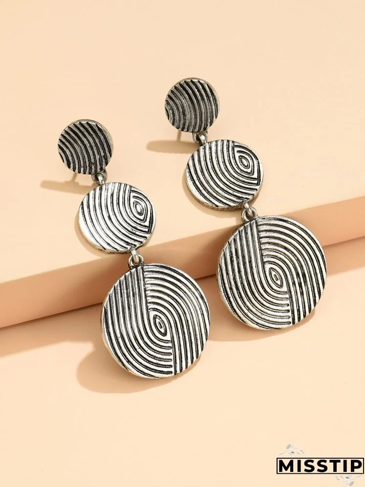 Round Drop Earrings