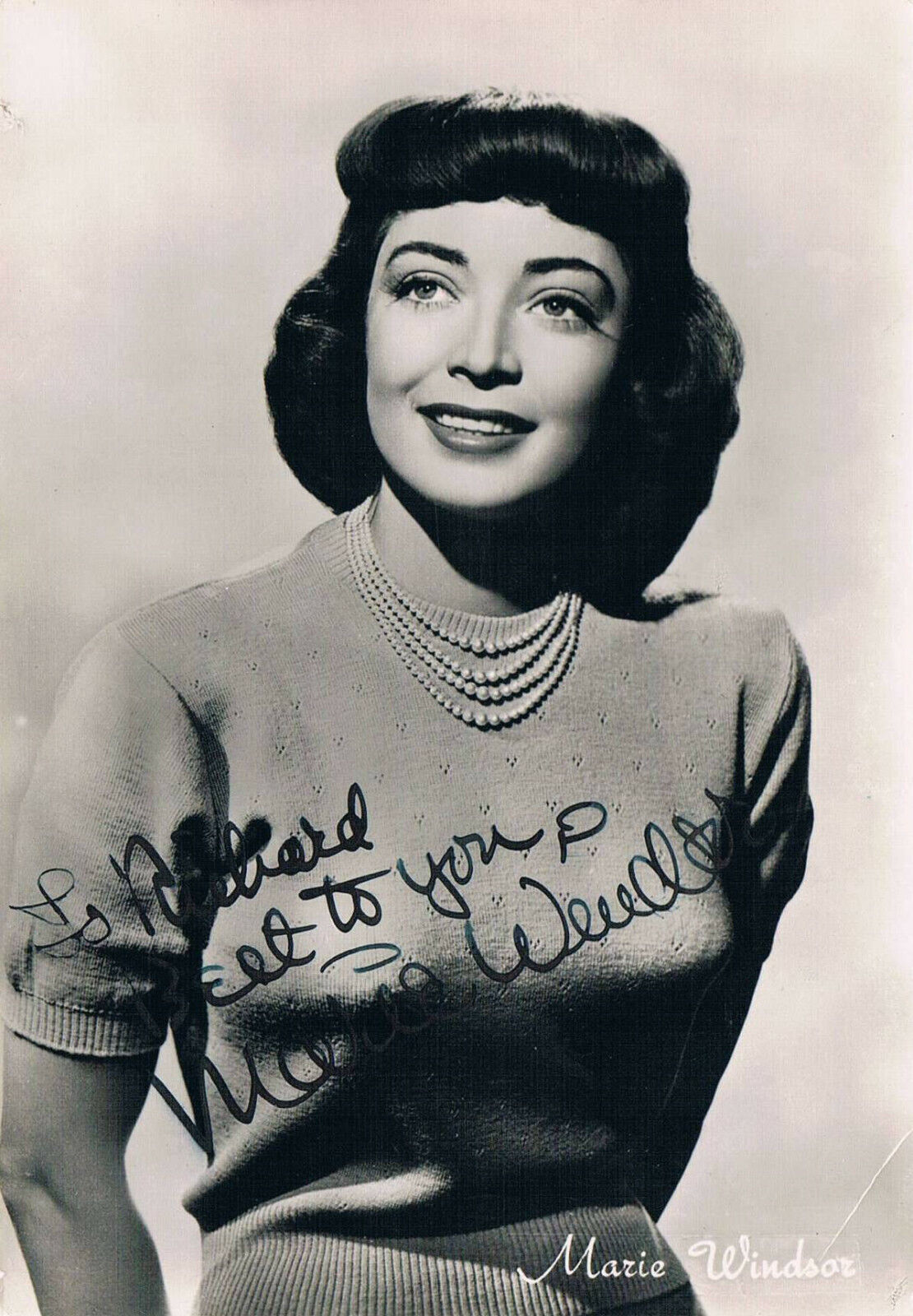 Marie Windsor 1919-2000 autograph signed postcard Photo Poster painting 4x6