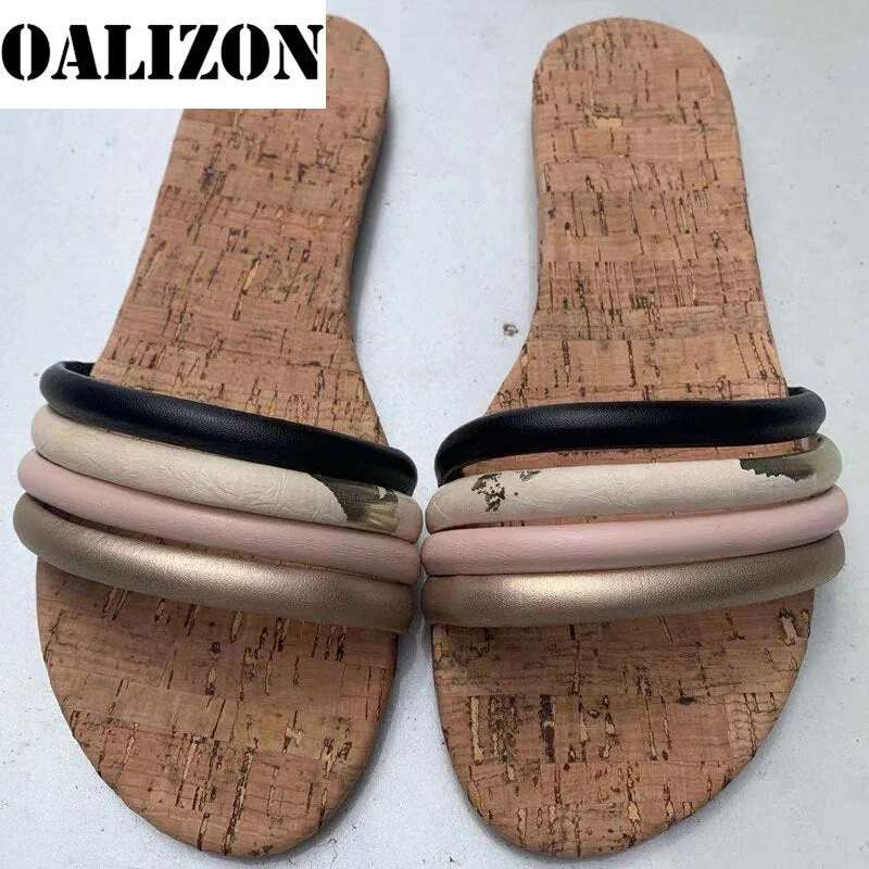Candy Color Women Fashion Flip Flops Flat Slippers Shoes Summer New 2021 Female Lady Open Toe Sandal Slippers Mules Slides Shoes