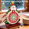 DIY Christmas 25 Days Countdown Diamond Painting Tabletop Ornaments Kit  Crystal Art Craft Decoration Wooden for Living Room Home Office Decoration