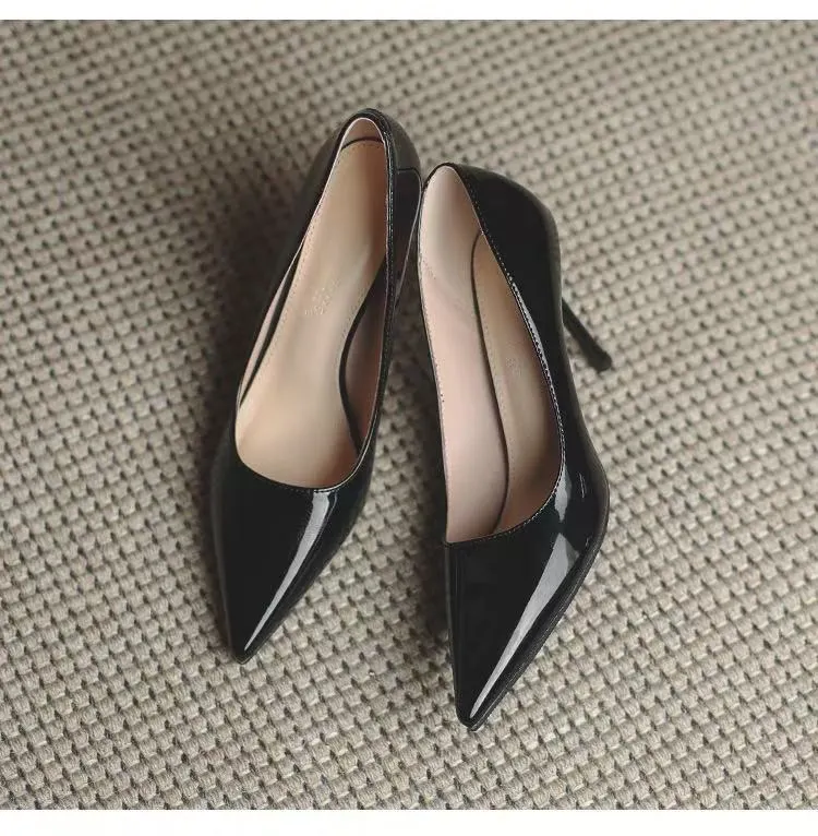 Breakj Breakj Summer New Simple French Nude Pointed Flat Shoes Soft Soles Shoes Commuting Single Shoes