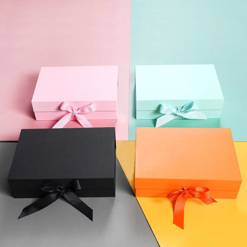 Minimalist Solid Color Bow Knot Holiday Daily Gift Wrapping Supplies Gift Box