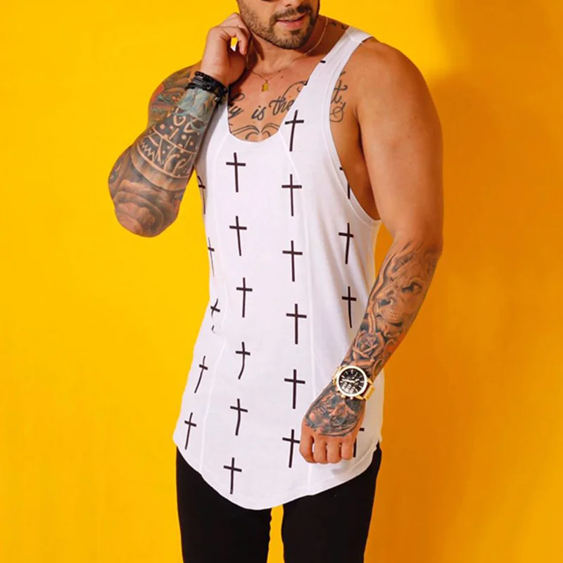 Casual Printed Mens Vest