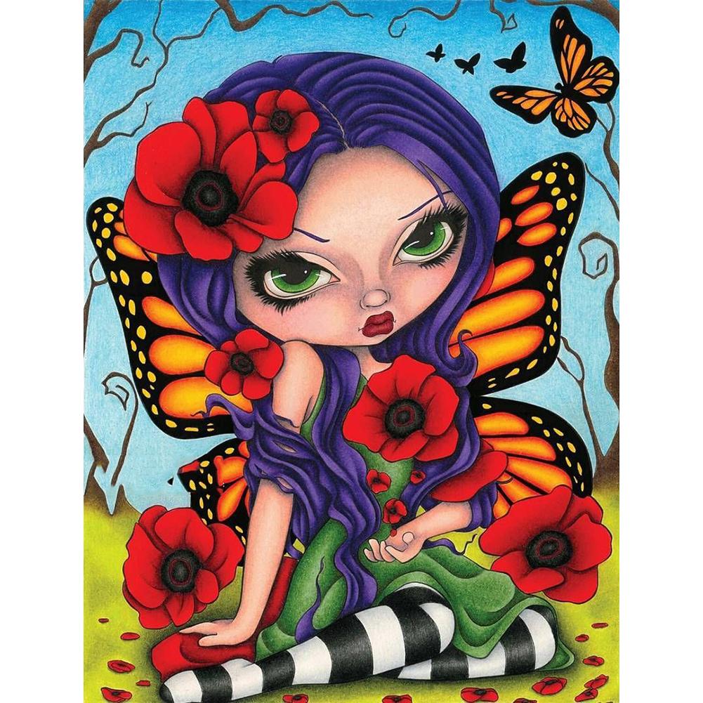 

30x40cm - Round Drill Diamond Painting - Big Eyes Doll, 501 Original