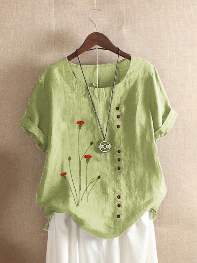 Floral-Print Casual Shirts & Tops