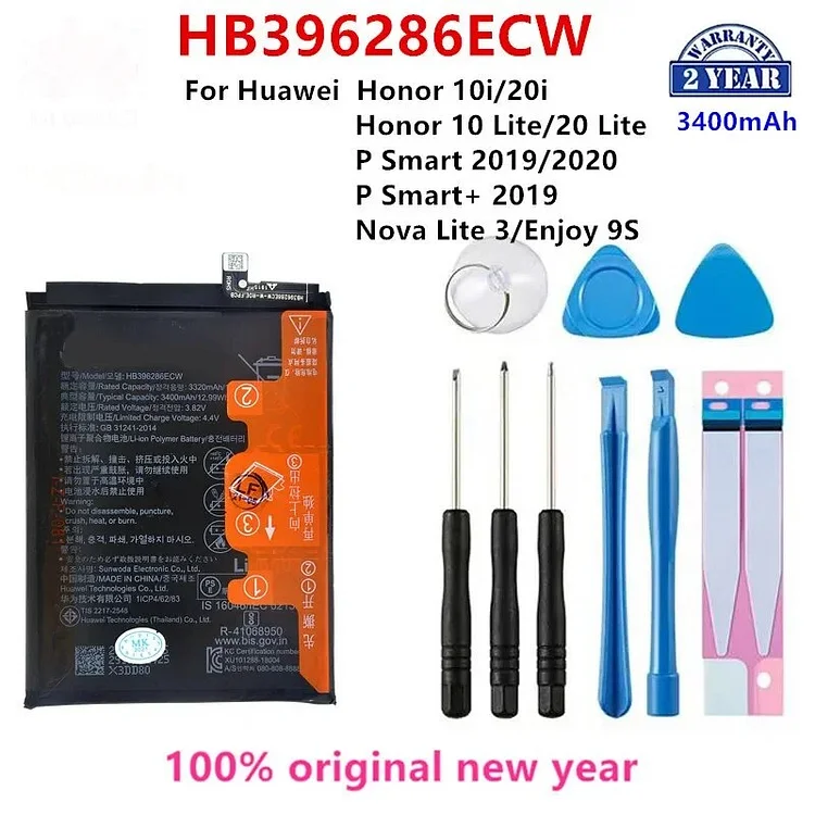 Orginal HB396286ECW 3400mAh Battery For  Huawei Honor 10 Lite /20 Lite /10i /20i /P Smart 2019/ Honor 20i /Enjoy 9S+Tools .