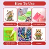Xmas Acrylic Shaking Head 5D DIY Diamond Art Tabletop Decorations for Home (Cat)