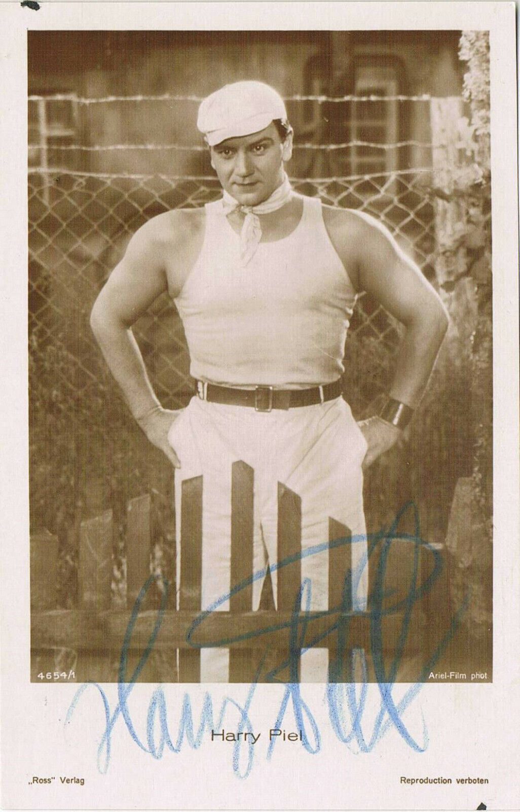 Harry Piel 1892-1963 autograph signed postcard Photo Poster painting 3.5x5.5