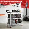 [US Local Warehouse] 5 Inch Caster Wheels Total Capacity 4000 Lbs Heavy Duty Casters with Brake Plate Casters for Trolleys Transport Materials Toolboxes