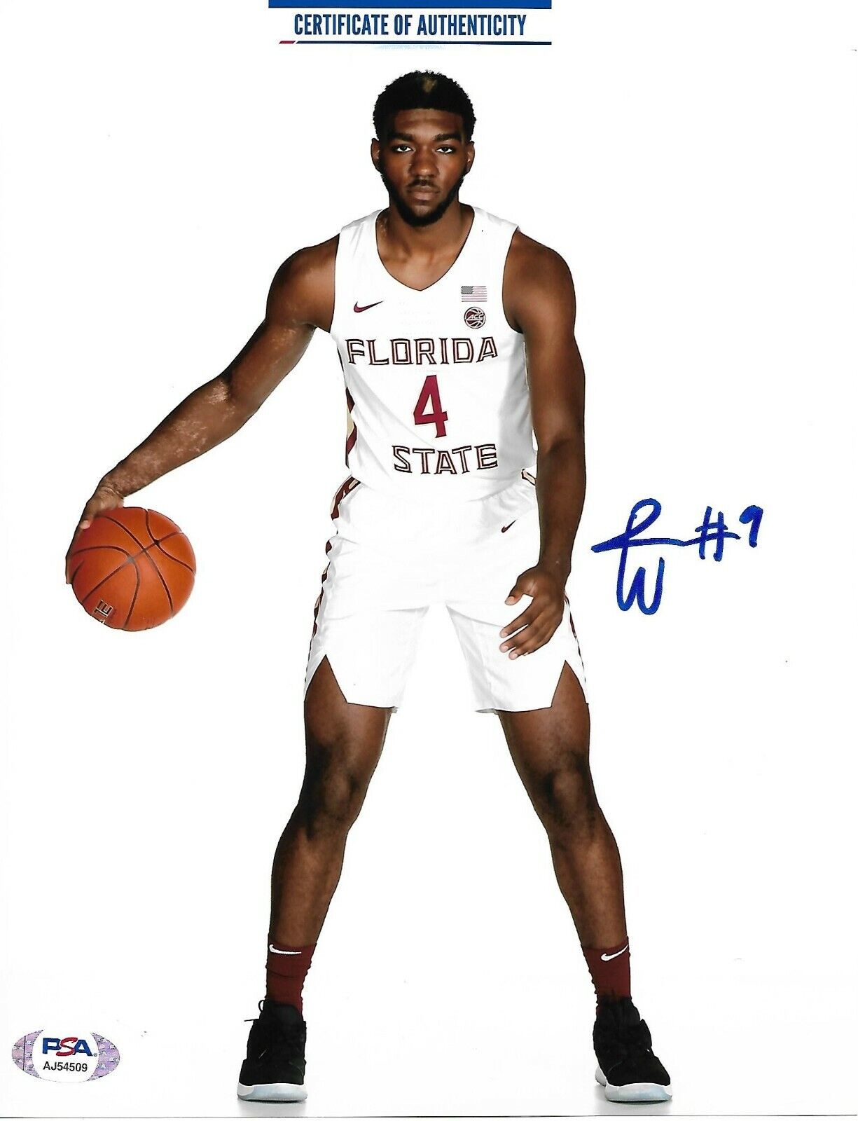 PATRICK WILLIAMS signed FLORIDA STATE, CHICAGO BULLS 8X10 Photo Poster painting COA PSA AJ54509