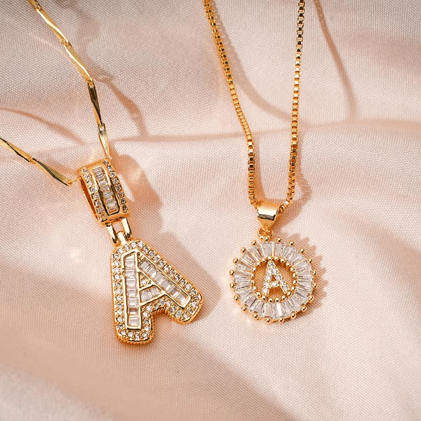 ✨2 Pack - Initial Letter Pendant Necklaces