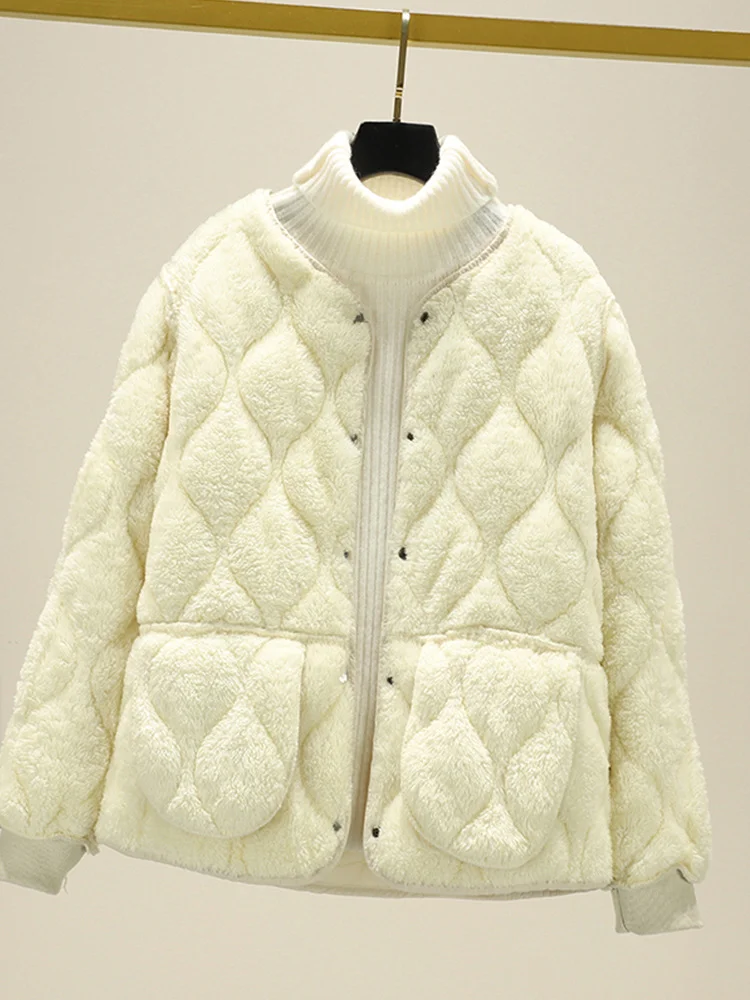 Athvotar Athvotar Coat Cotton Women With Plus Thick Small Cotton Jackets Small Lattice Lattice Lingge Cotton Clothes Women