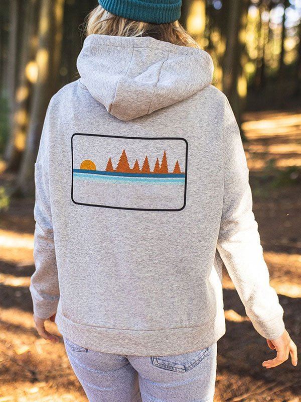 Casual recycled cotton outdoor ladies sweatshirt