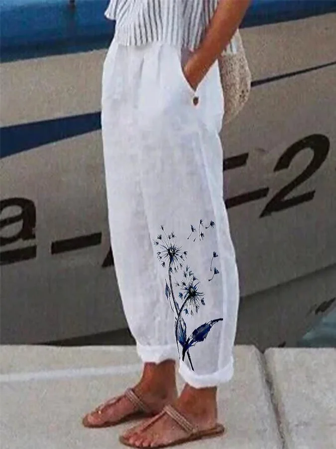 Floral Print Track Pants