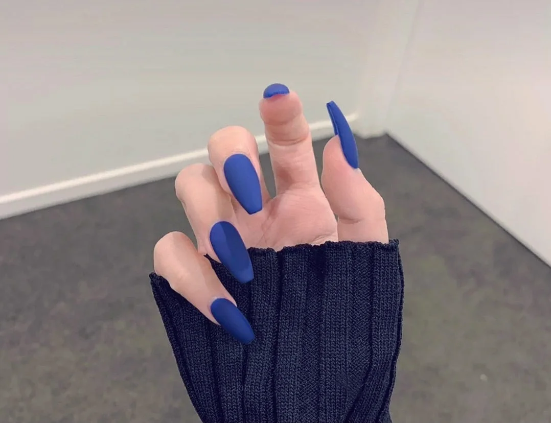 24Pcs ABS Matte Red Black White False nails with Nail extension Fingernails fake nail supplies for professionals nail salon-Nail Inspo