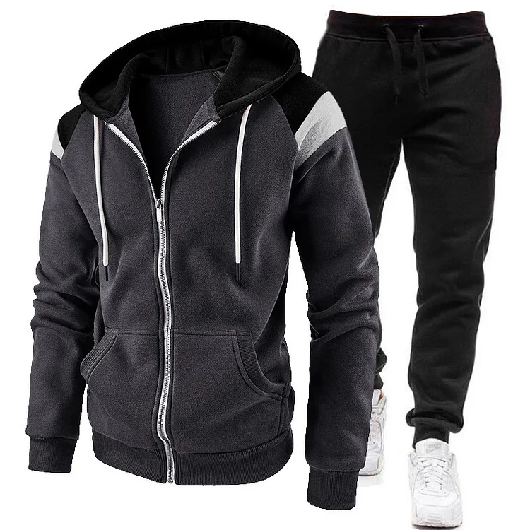 PASUXI Sweatsuits for Men 2 Piece tracksuit Sets Full Zip Hoodie Sweatpants for Men Casual Sports Jogging Suits huanwei
