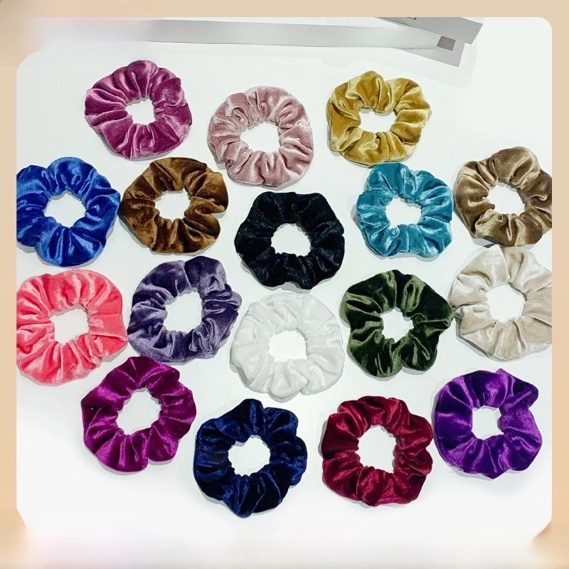 RUDAN Factory Direct Velvet Pig Large Intestine Hair Ring Hair Accessories Simple Multicolor Plush Hair Ring