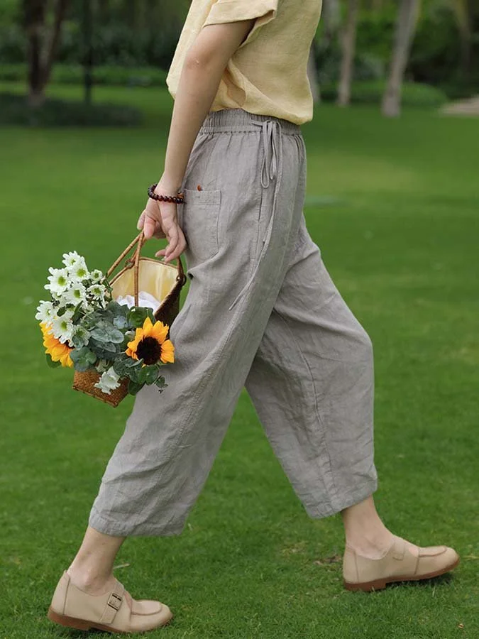 Women's Cotton Linen Loose Casual Pants
