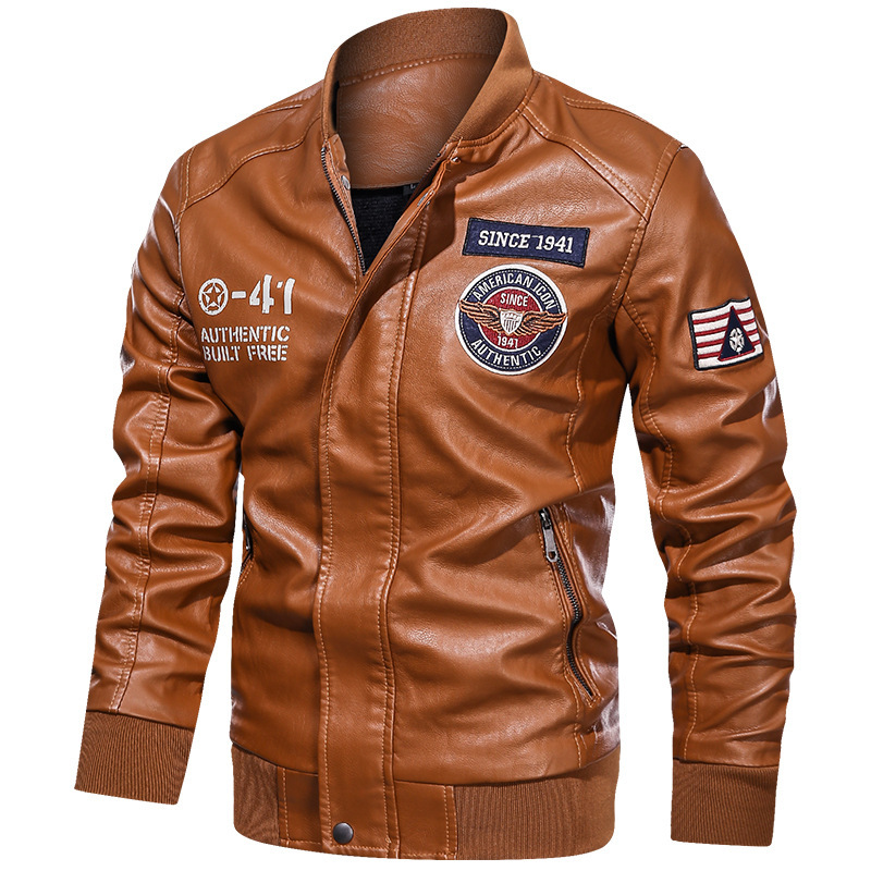 Leather Casual Jacket Flight Suit Leather Jacket