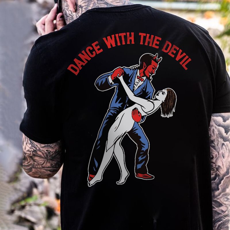The Beauty Dancing With The Devil Print Men’s T-shirt -  