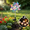 Solar Rainbow Pinwheel Garden Light with LED Solar Lights Solared Powered Wind Spinner Stake Waterproof Decorative Wind Spinner Lawn Lights for Lawn Patio Walkway Flower Bed
