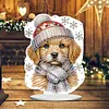 Diamond Painting Winter Dog Tabletop Ornaments Kit for Office Desktop Decor